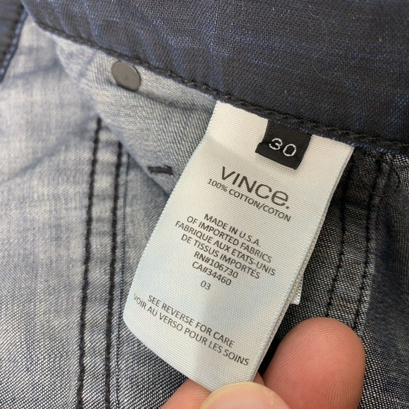 Vince Relax Crop Pants Size 30 Blue Style Women Soft Dark Grape 27" Inseam 32-0 - Picture 5 of 10